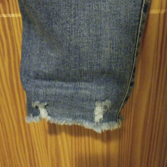 SO High Rise Distressed Blue Mom Jeans - Picture 6 of 6
